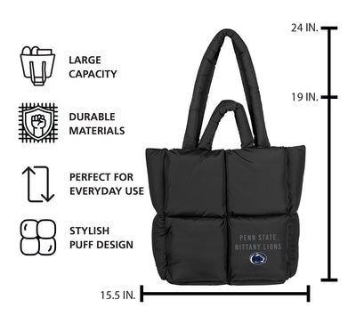 Penn State Black Puff Tote