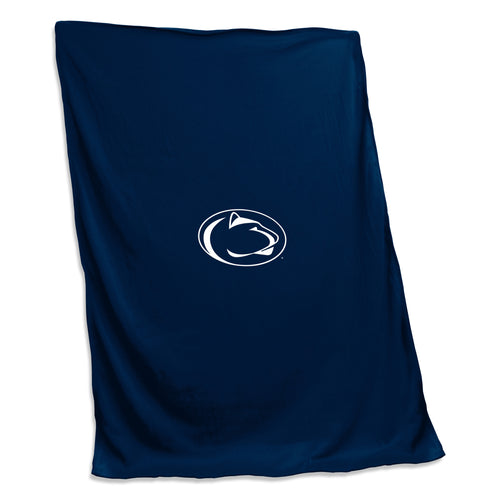 Penn State sweatshirt blanket by Logo Brands, featuring the iconic PSU logo on a soft, cozy blanket perfect for fans.