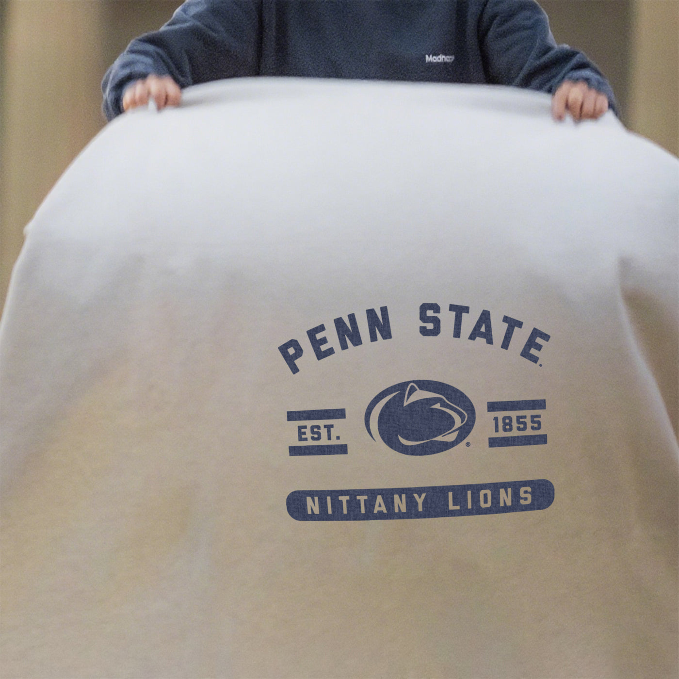 Penn State Oatmeal Sweatshirt Blanket