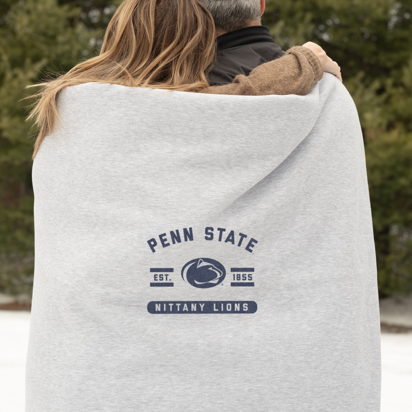 Penn State Oatmeal Sweatshirt Blanket
