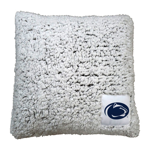 Penn State Frosty Throw Pillow featuring the logo and team colors, made by Logo Brands, for comfortable team-themed decor.