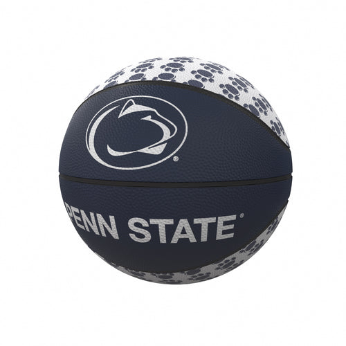 Mini rubber basketball with Penn State repeating logo, ideal for recreation and sports practice by Logo Brands