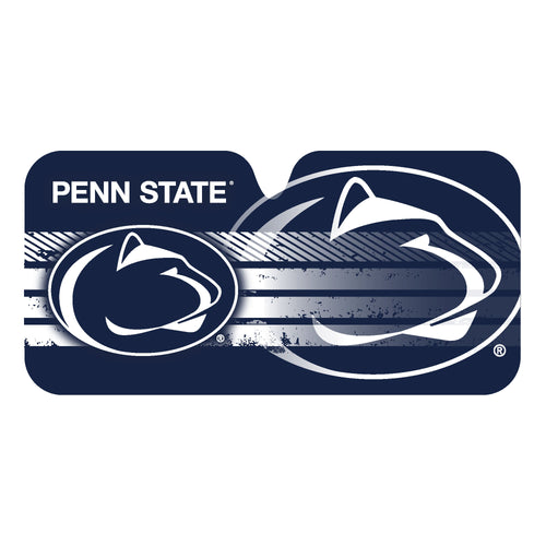 Penn State logo auto shade by Logo Brands showing a sports-themed car sunshade with Penn State team graphics.
