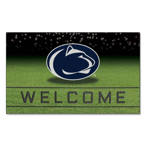 Penn State crumb rubber door mat with logo design, durable mat for entryways featuring the Penn State logo.