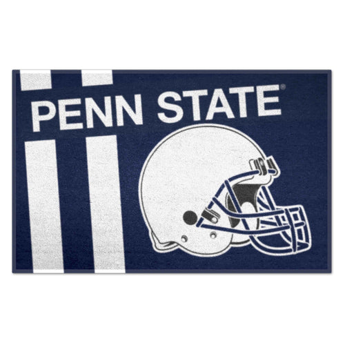 Penn State starter mat featuring the team's uniform design, made by Logo Brands, showcasing a durable mat with team colors and logo.