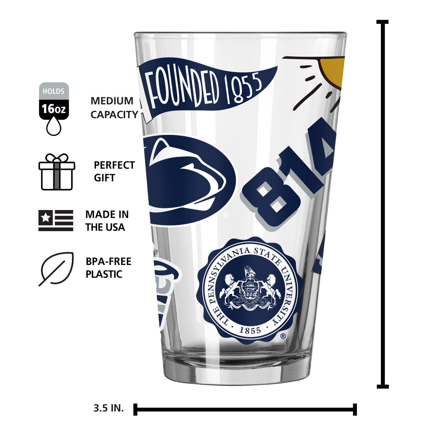 Penn State 16oz Native Pint Glass