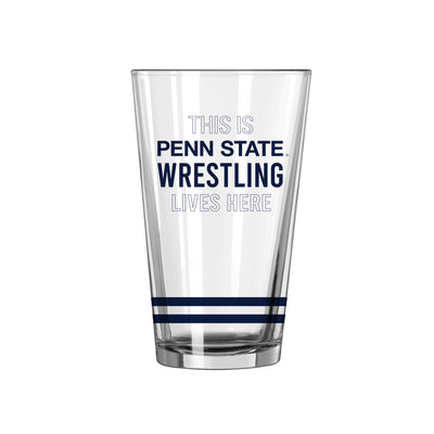 Penn State Wrestling 16oz Pint Glass - Logo Brands
