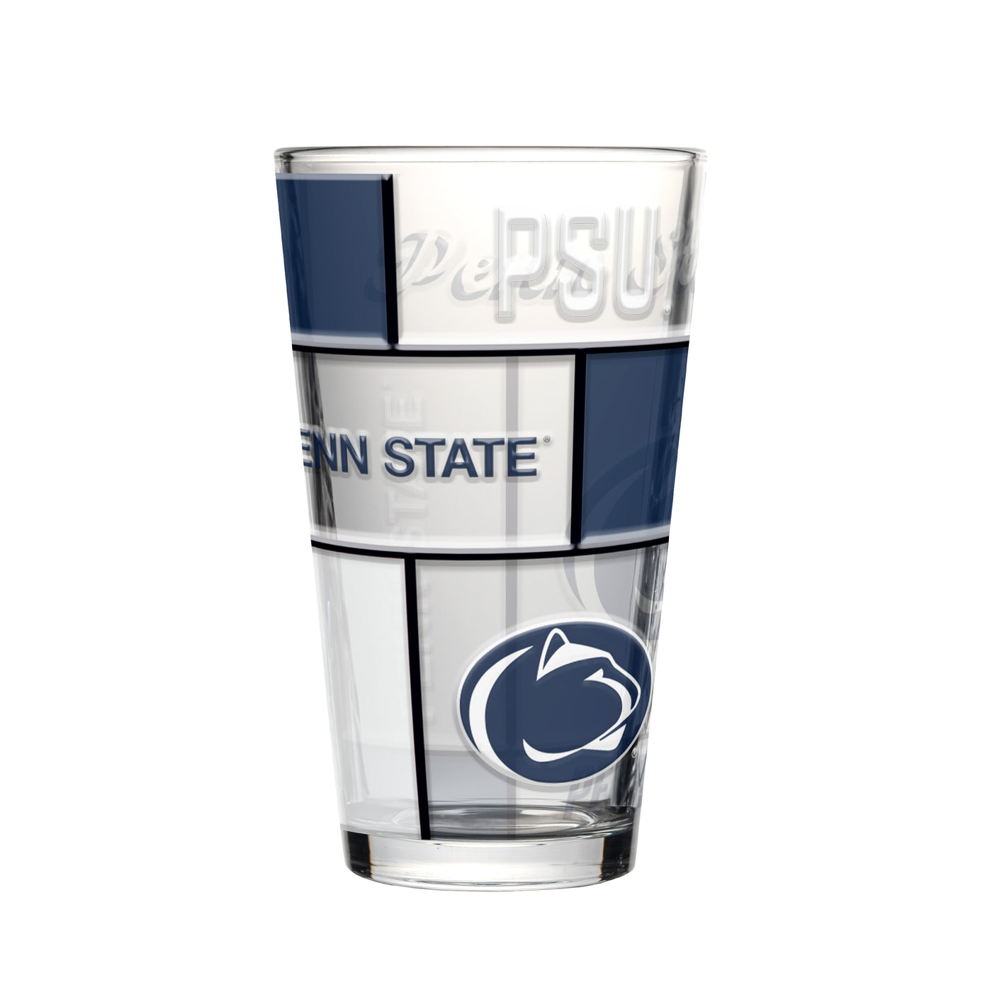 Penn State 16oz Quilted Stained Pint Glass