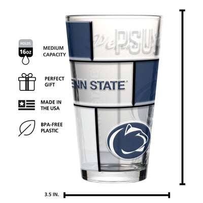 Penn State 16oz Quilted Stained Pint Glass