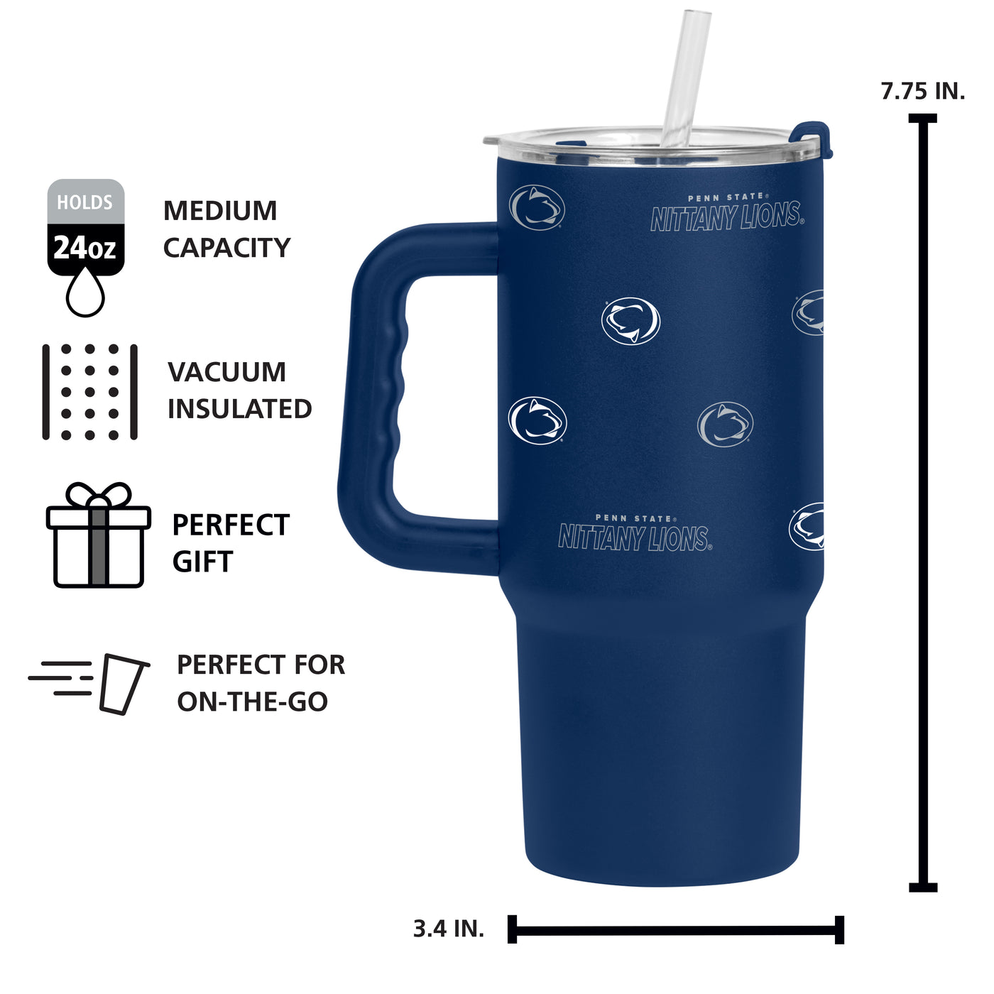 Penn State 24oz Step And Repeat Tumbler w/Handle