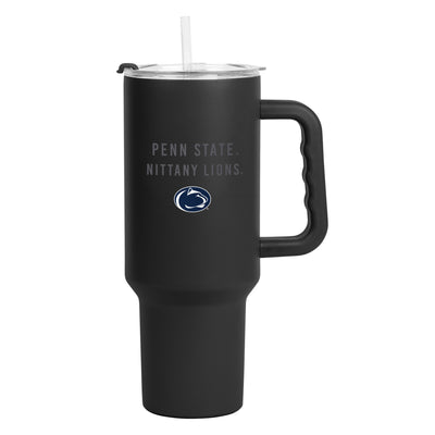Penn State 40oz Black Tonal Powder Coat Tumbler