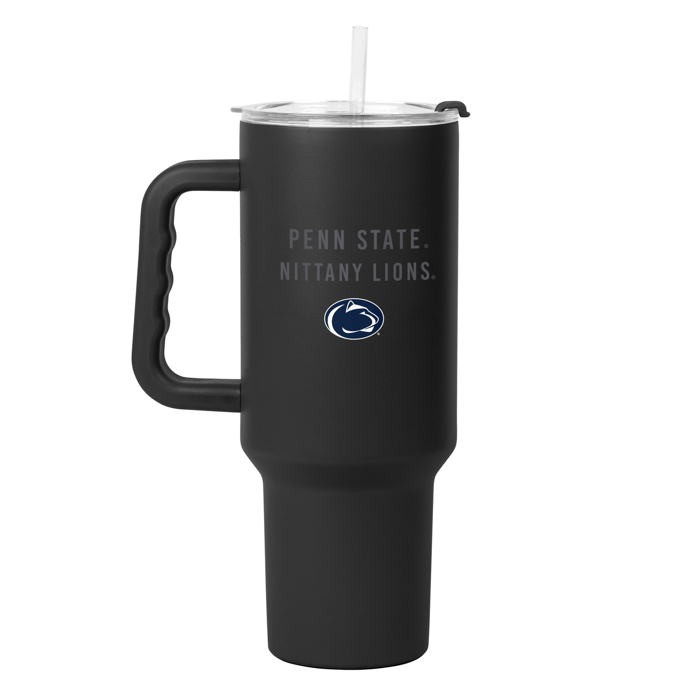 Penn State 40oz Black Tonal Powder Coat Tumbler