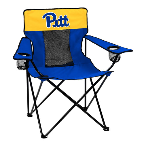 Pittsburgh Elite Chair by Logo Brands, a modern piece of furniture with a cushioned seat and backrest in a sleek design.