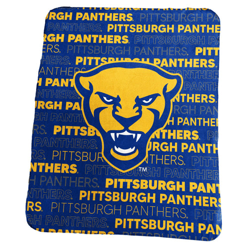Pittsburgh Classic Fleece Throw blanket by Logo Brands, soft and cozy with Pittsburgh Steelers logo design displayed in the image.