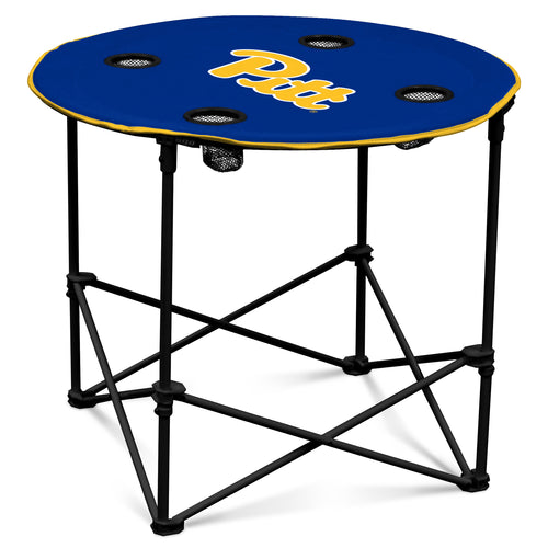 Pittsburgh round wooden table by Logo Brands, showcasing smooth surface and sturdy design, ideal for dining or living spaces.