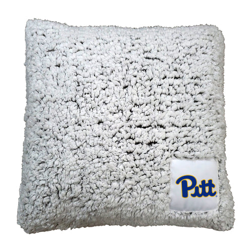 Pittsburgh Frosty throw pillow featuring team logo on soft fabric, perfect for cozying up in living room or bedroom.