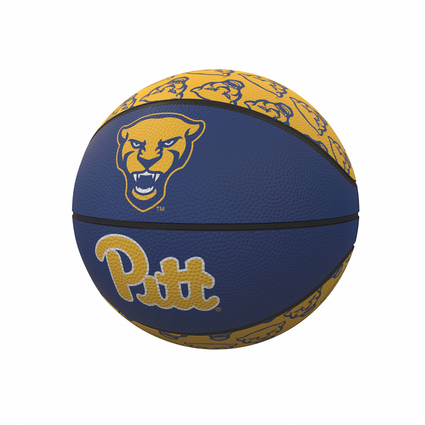 Pittsburgh Repeating Logo Mini-Size Rubber Basketball