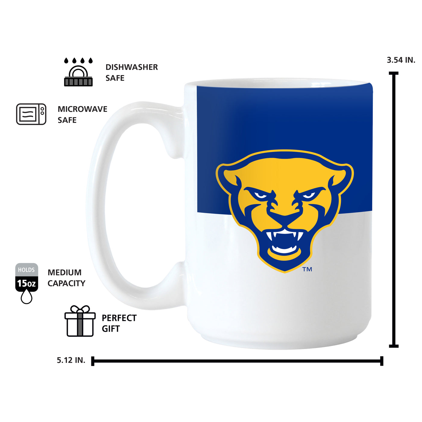 Pittsburgh Colorblock 15oz Sublimated Mug