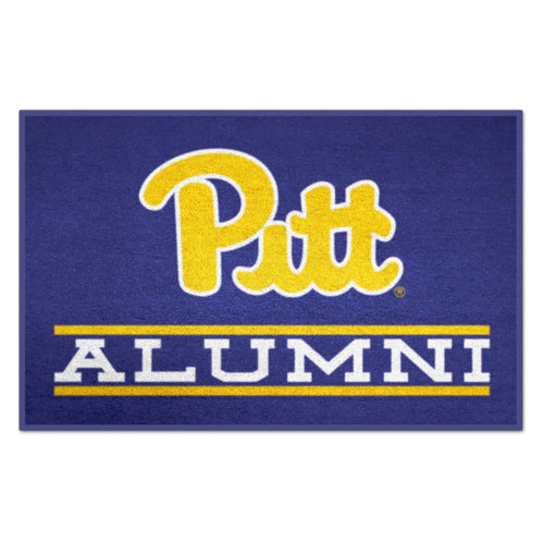 University of Pittsburgh alumni starter mat by Logo Brands, featuring the Pitt logo and school colors on a durable mat.