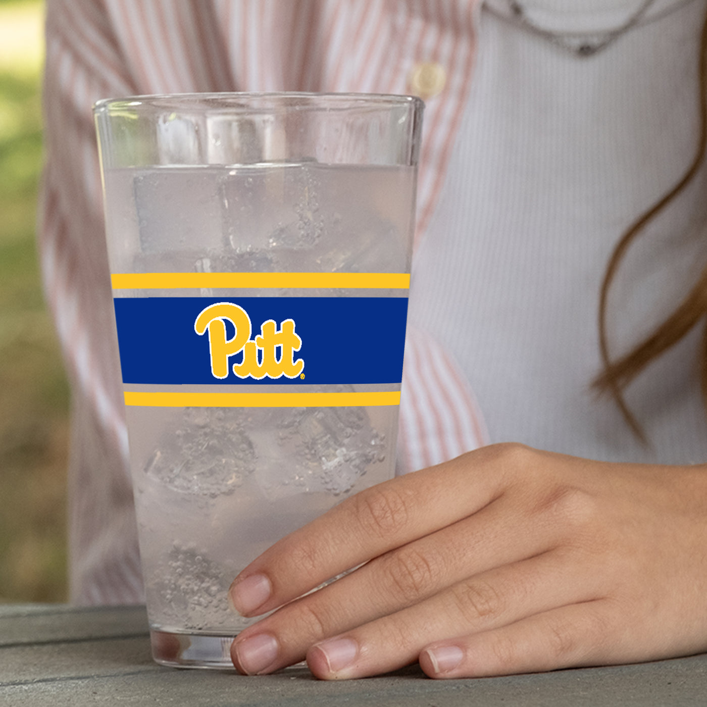 Pittsburgh 16oz Stripe Pint Glass