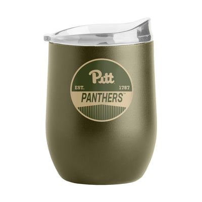 Pittsburgh 16oz Badge Powder Coat Curved Bev - Logo Brands