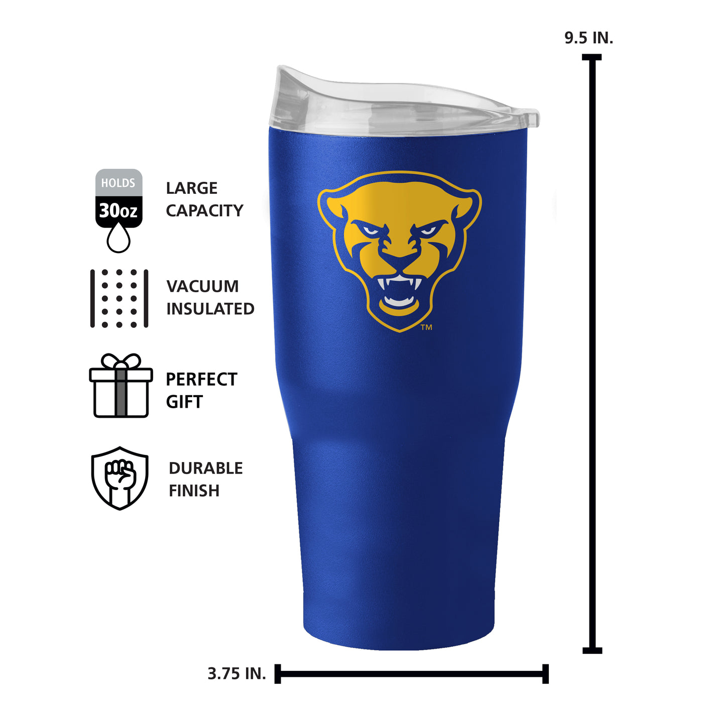 Pittsburgh 30oz Flipside Powder Coat Tumbler - Logo Brands