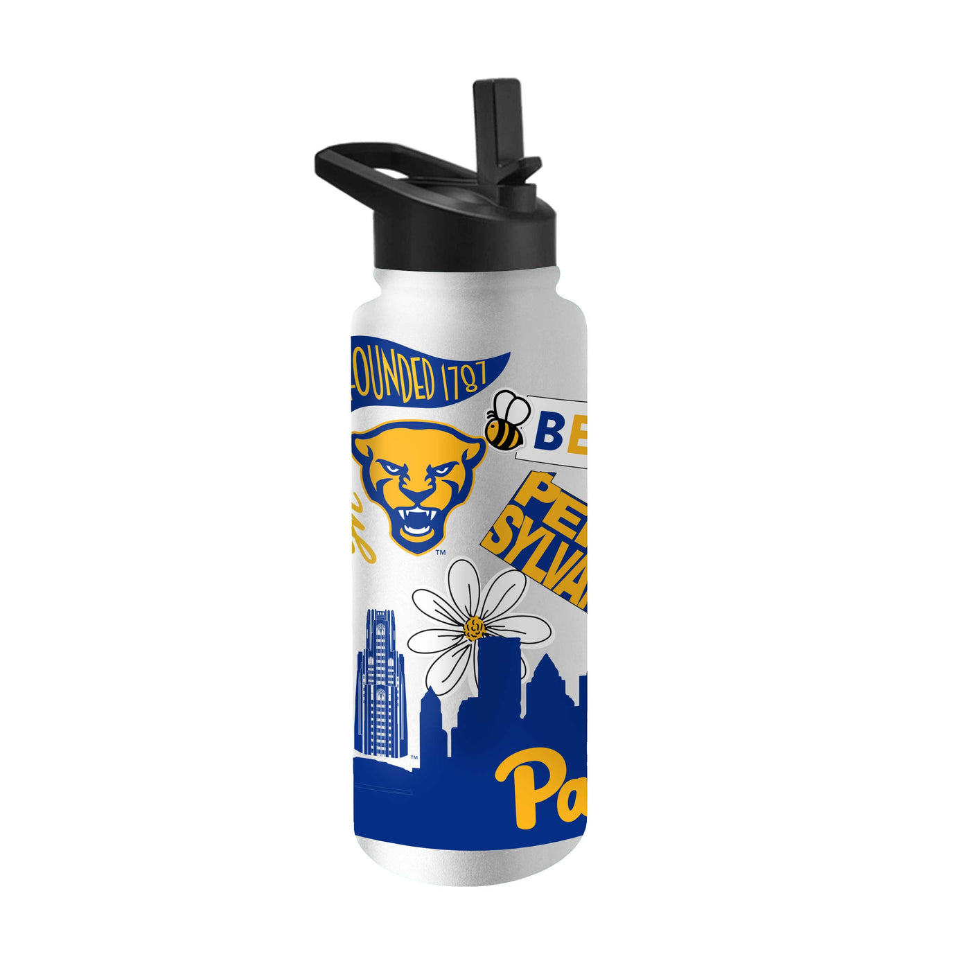 Pittsburgh 34oz Native Quencher Bottle