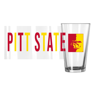 Pittsburg State 16oz Overtime Pint Glass