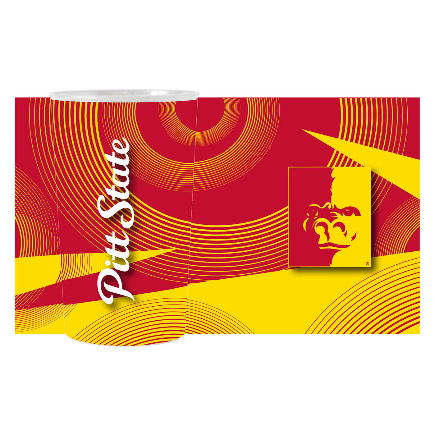 Pitt State Geometric Hardwall Cup 4 Pack