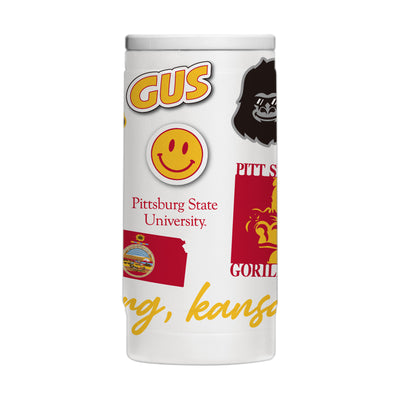 Pitt State (KS) 12oz Native Powdercoat SlimCan Coolie
