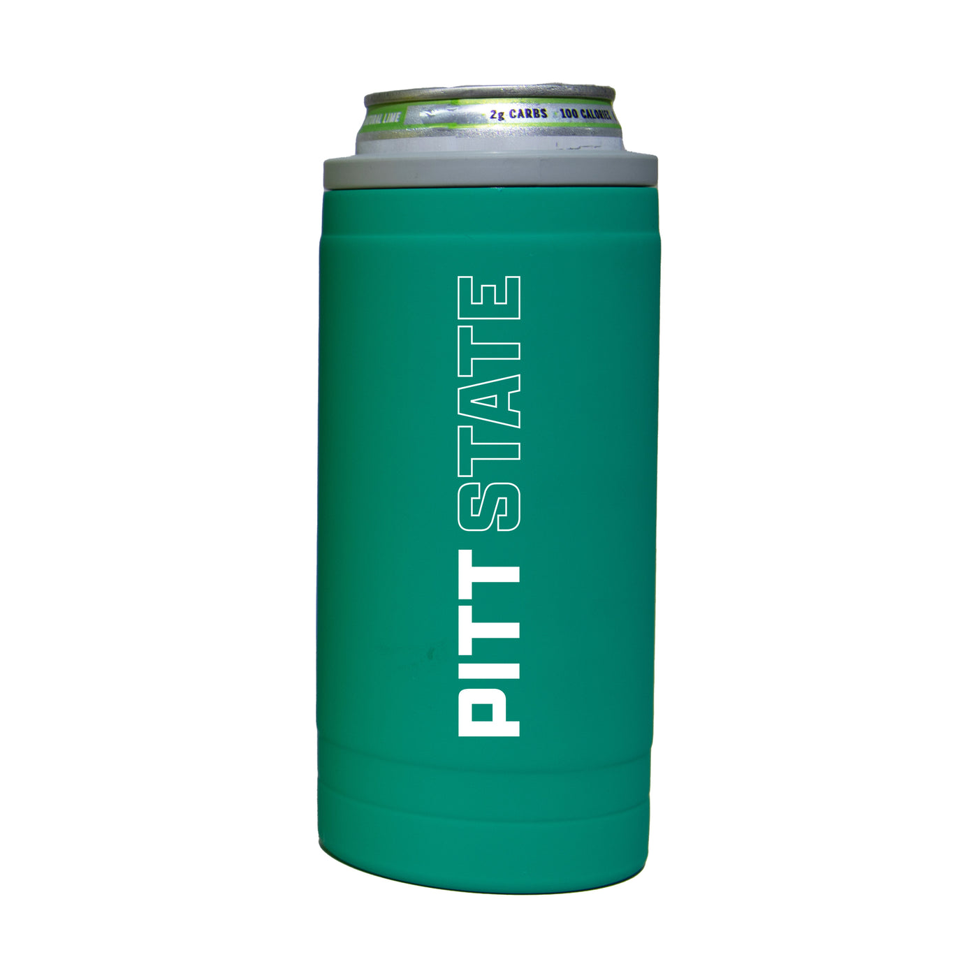 Pittsburg State 12oz Optic Stacked Soft Touch Slim Coolie