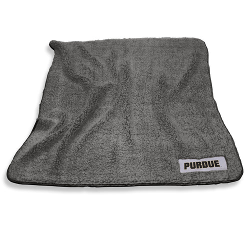Purdue Color Frosty Fleece blanket by Logo Brands, soft and cozy blanket with Purdue logo and team colors, perfect for fans.