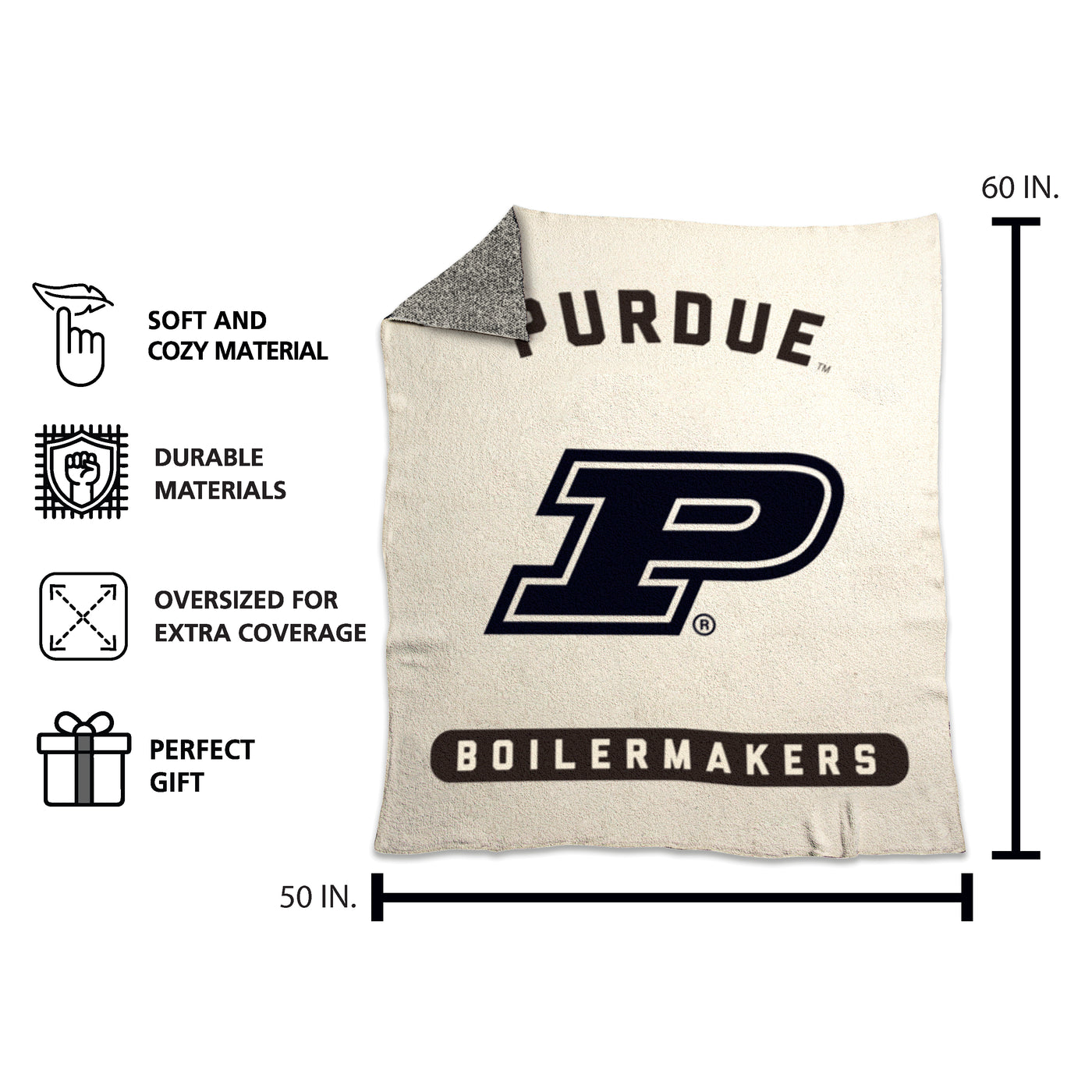 Purdue Luxe Prime Dreams Throw