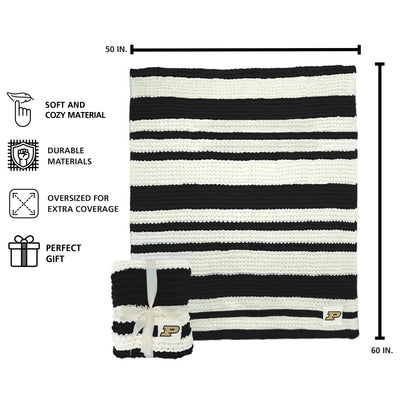 Purdue Cable Knit Throw 50x60