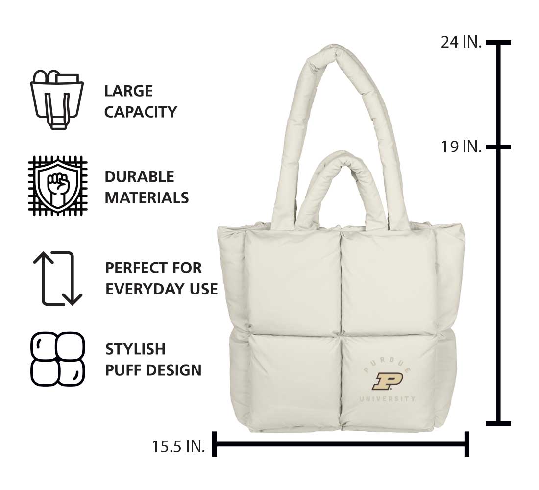 Purdue Sand Puff Tote