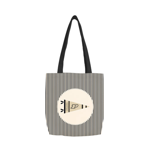 Purdue Classic Pennant Canvas Tote bag by Logo Brands, featuring university pennant design and durable canvas material.
