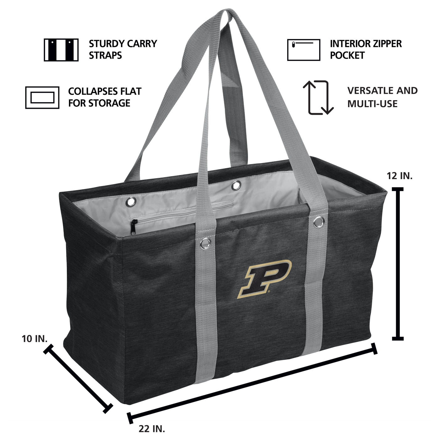 Purdue Crosshatch Picnic Caddy - Logo Brands