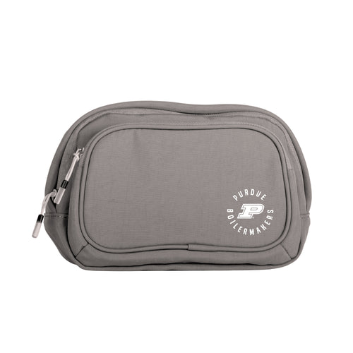 Purdue Everyday Ash Belt Bag by Logo Brands, stylish bag with adjustable strap and multiple compartments, made for everyday use.