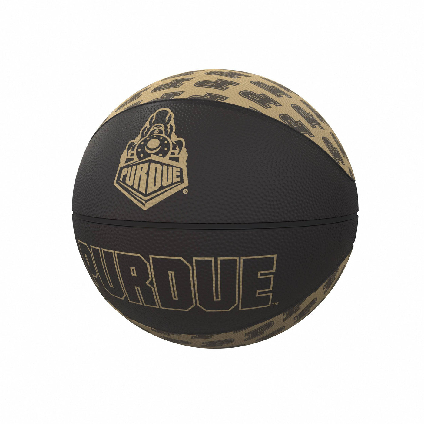 Purdue Repeating Logo Mini-Size Rubber Basketball