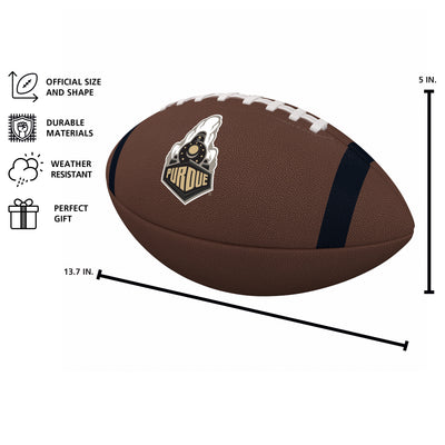 Purdue Team Stripe Official-Size Composite Football