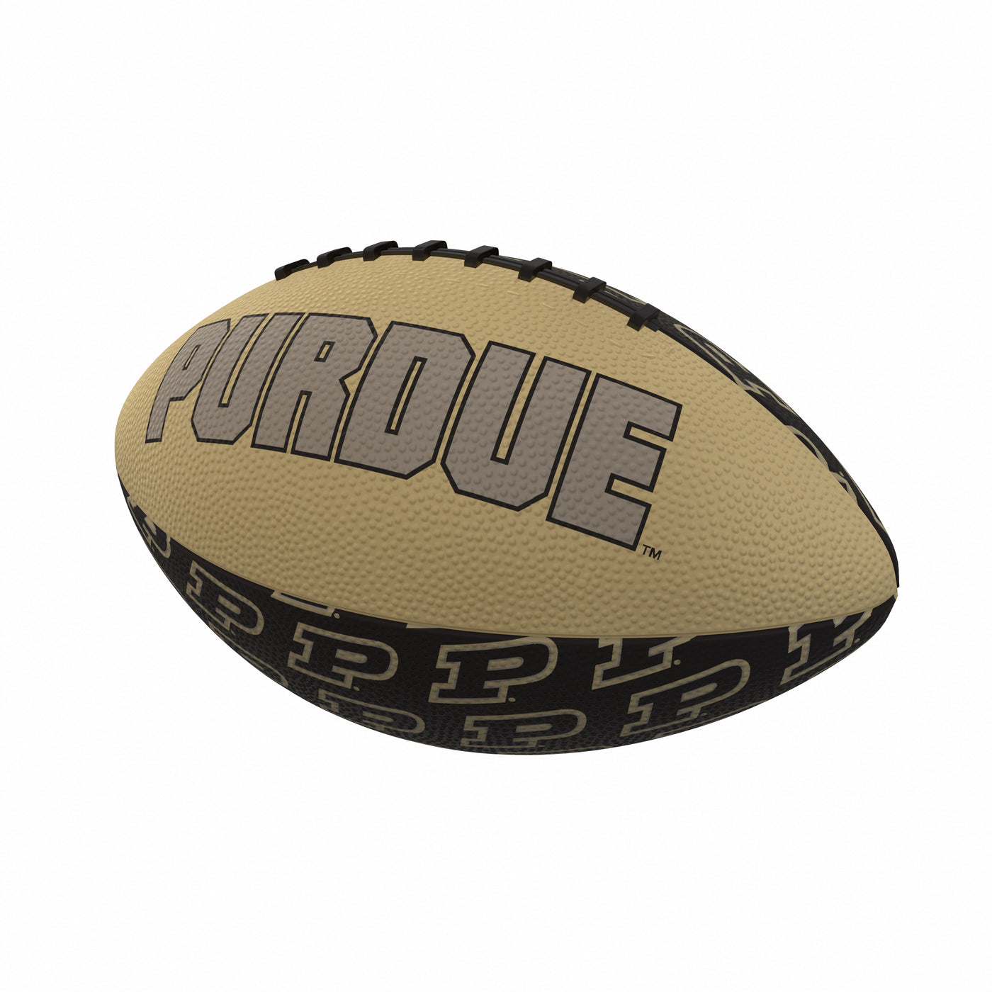 Purdue Repeating Mini-Size Rubber Football - Logo Brands