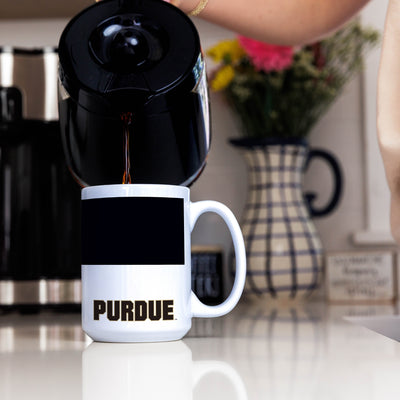 Purdue 15oz Colorblock Sublimated Mug