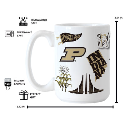 Purdue 15oz Native Sublimated Mug