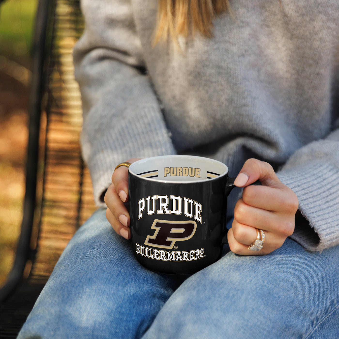 Purdue 15oz Stripe Mug