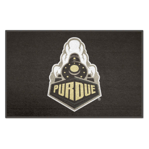 Purdue University Logo Brands starter mat featuring Purdue logo and university colors, ideal for dorm or office decor.
