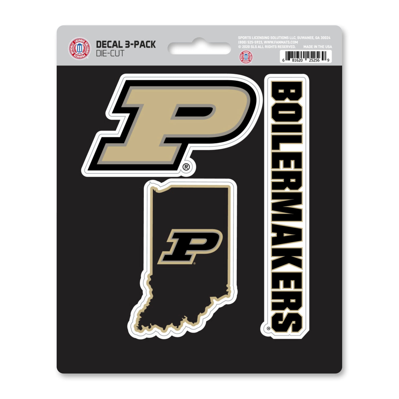 Purdue University Decal 3-pk