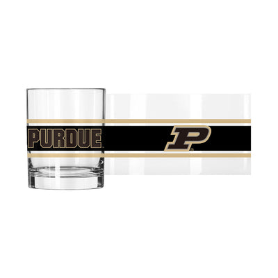 Purdue 14oz Stripe Rocks Glass