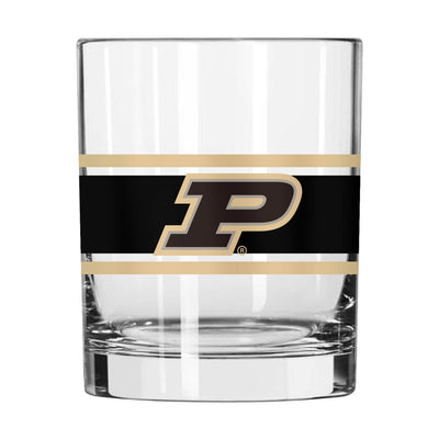 Purdue 14oz Stripe Rocks Glass