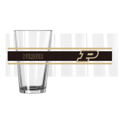 Purdue 16oz Stripe Pint Glass - Logo Brands