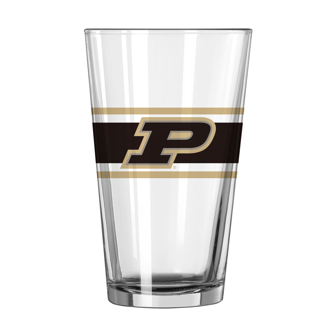 Purdue 16oz Stripe Pint Glass - Logo Brands